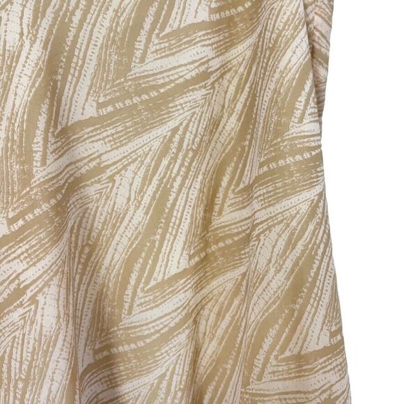 BCBG Paris Womens Tan Side Zip Flare Flutter Fairy Chiffon Knee Length Skirt 10 - Picture 6 of 16